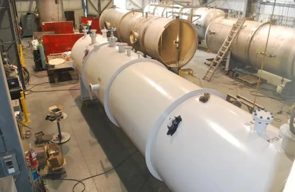 Pressure vessels under fabrication in Axton shop