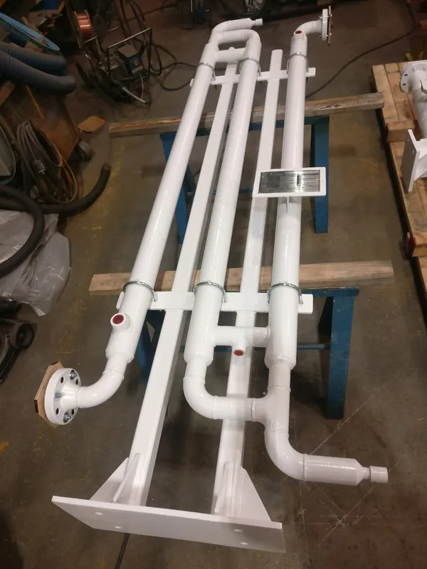 Pipe-in-pipe heat exchangers fabricated at Axton